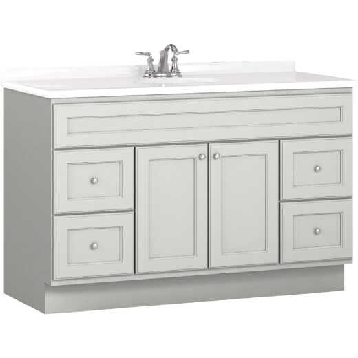 Bertch Northbrook 48 In. W x 34-1/2 In. H x 21 In. D Lighthouse Vanity Base without Top, 2 Door/4 Drawer